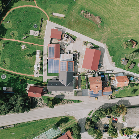 Blick über das d'Kammer Gelände